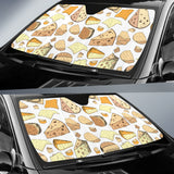 Cheese Pattern Theme Car Sun Shade
