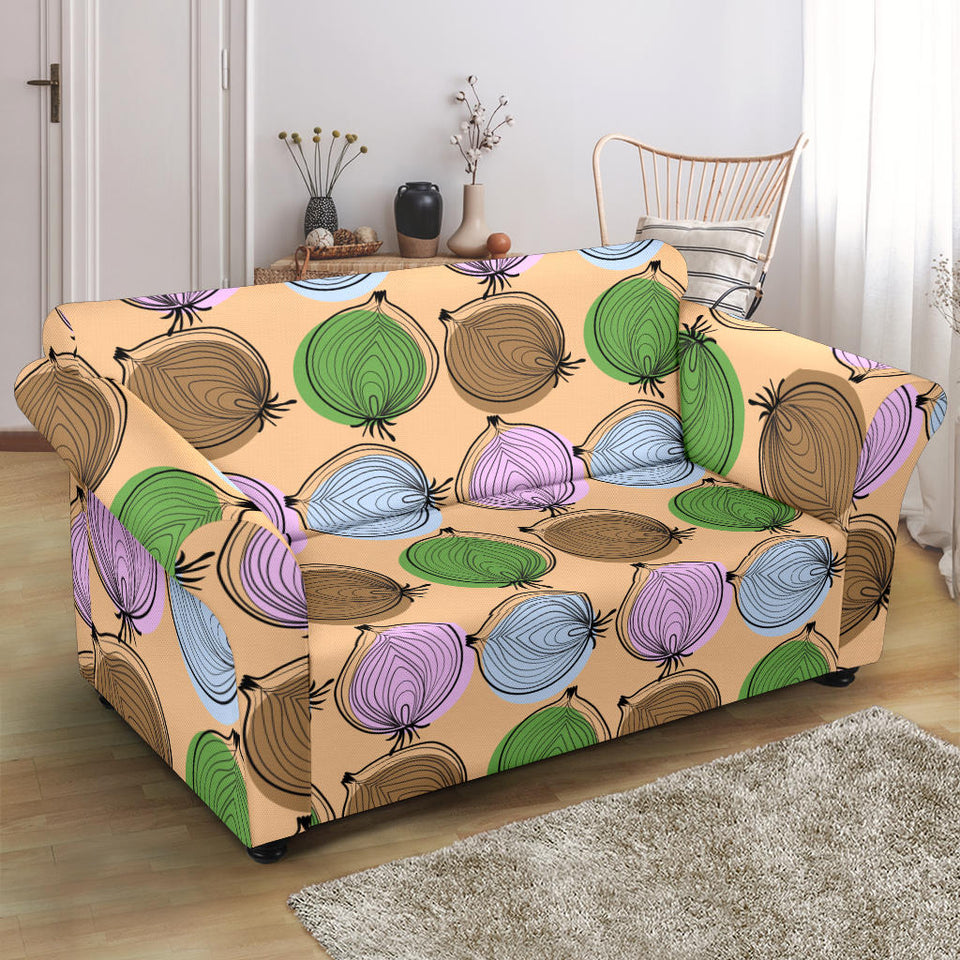 Onion Pattern Loveseat Couch Slipcover