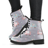 Hamster in Car Heart Pattern Leather Boots