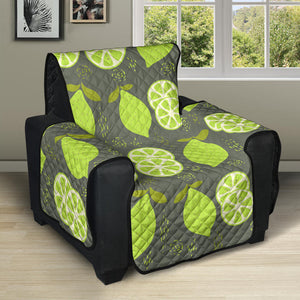 Lime Pattern Theme Recliner Cover Protector