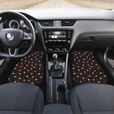 Casino Cards Suits Pattern Print Design 01 Front Car Mats