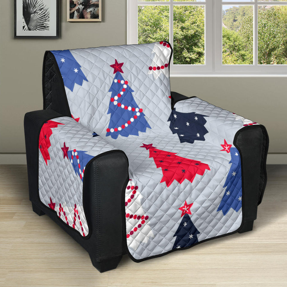 Christmas Tree Star Pattern Recliner Cover Protector