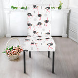 Ostrich Pattern Print Design 02 Dining Chair Slipcover