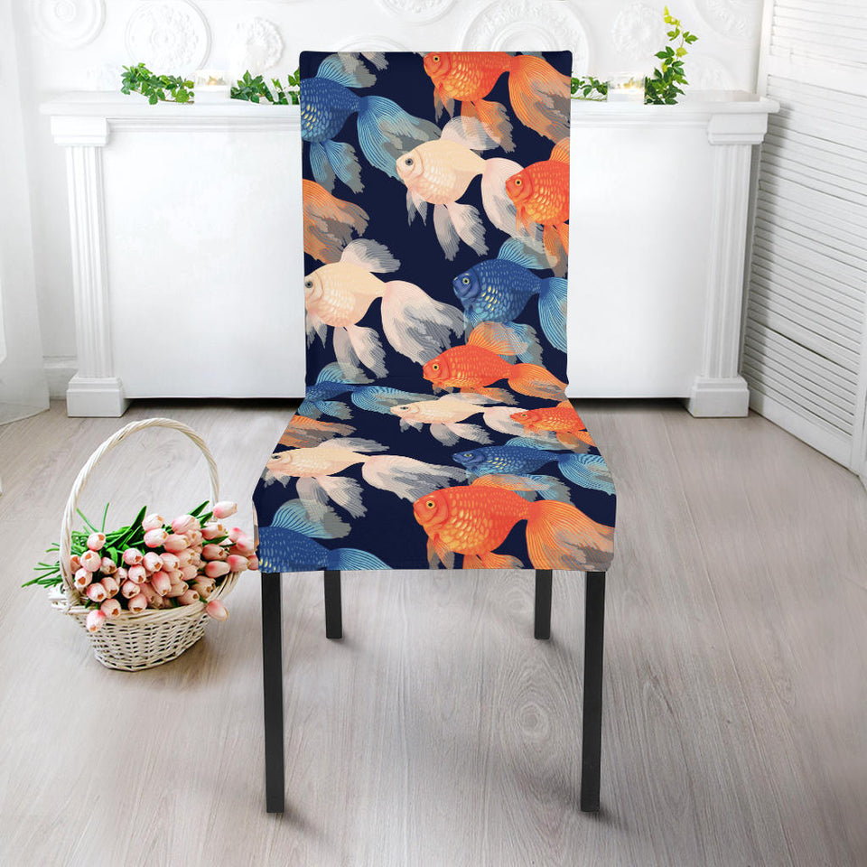 Goldfish Pattern Print Design 04 Dining Chair Slipcover
