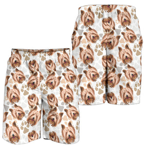 Yorkshire Terrier Pattern Print Design 04 Men Shorts