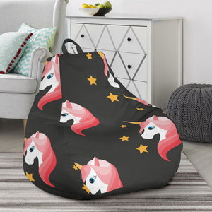 Unicorn Star Pattern Bean Bag Cover