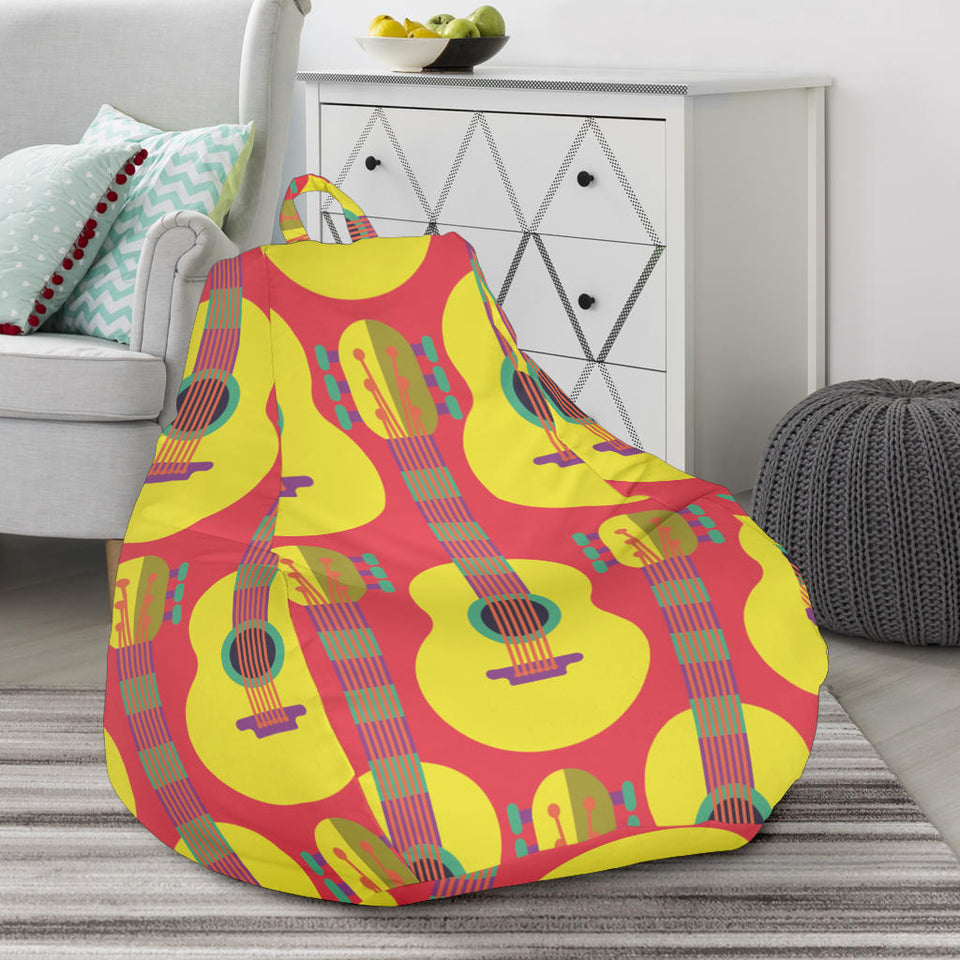 Classic Guitar Theme Pattern Bean Bag Cover