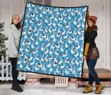 Pelican Pattern Print Design 04 Premium Quilt