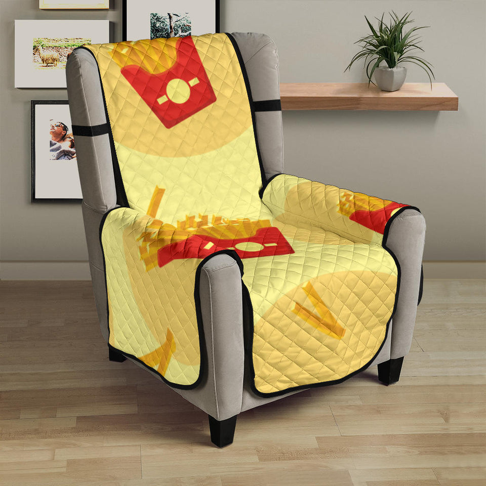 French Fries Pattern Background Chair Cover Protector