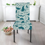 Stingray Pattern Print Design 01 Dining Chair Slipcover