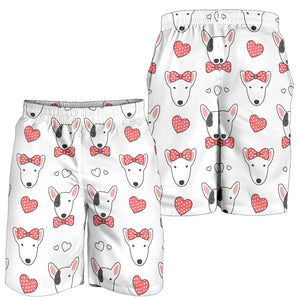 Bull Terrier Pattern Print Design 04 Men Shorts