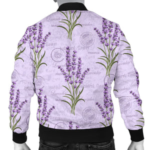 Lavender Pattern Background Men Bomber Jacket