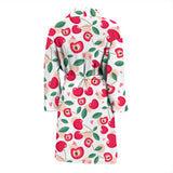 Cherry Heart Pattern Men Bathrobe