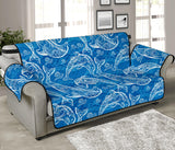 Dolphin Tribal Blue Pattern  Sofa Cover Protector
