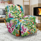 Colorful Peacock Pattern Recliner Chair Slipcover