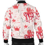 Octopus  Crab Starfish Pattern Men Bomber Jacket