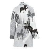 Horse Pattern Women Bathrobe