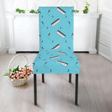 Piano Pattern Print Design 01 Dining Chair Slipcover