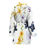 Orchid Pattern Background Women Bathrobe