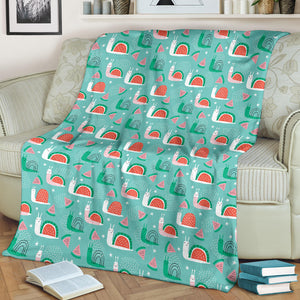 Snail Pattern Print Design 01 Premium Blanket