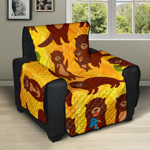 Otter Pattern Recliner Cover Protector