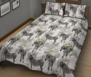 Zebra Pattern Quilt Bed Set