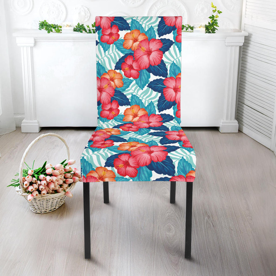 Hibiscus Pattern Print Design 05 Dining Chair Slipcover