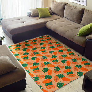 Papaya Leaves Pattern Area Rug