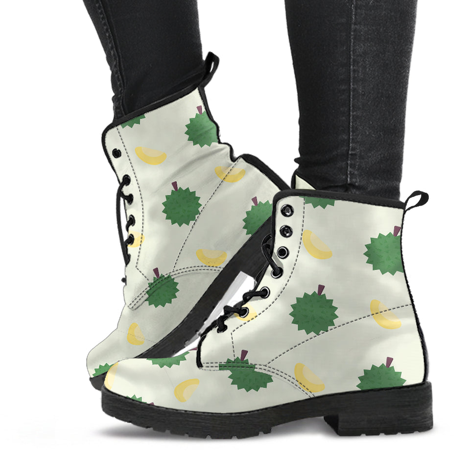 Durian Pattern Theme Leather Boots