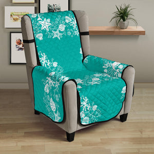 Dolphin Sea Shell Starfish Pattern Chair Cover Protector