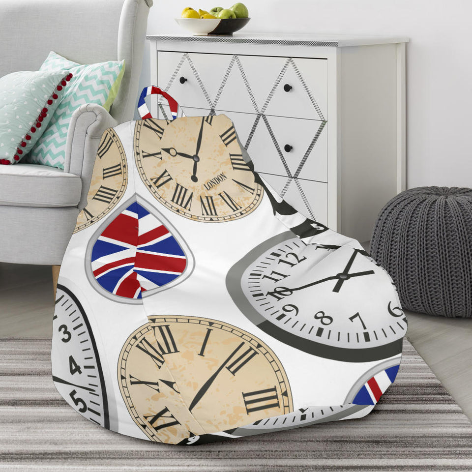 Wall Clock UK Pattern Bean Bag Cover