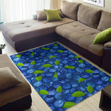 Blueberry Pattern Background Area Rug