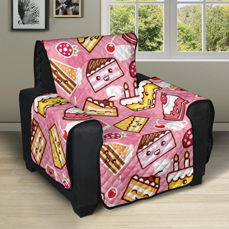 Cake Pattern Background Recliner Cover Protector