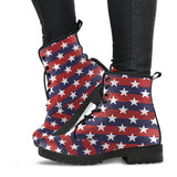 USA Star Pattern Background Leather Boots