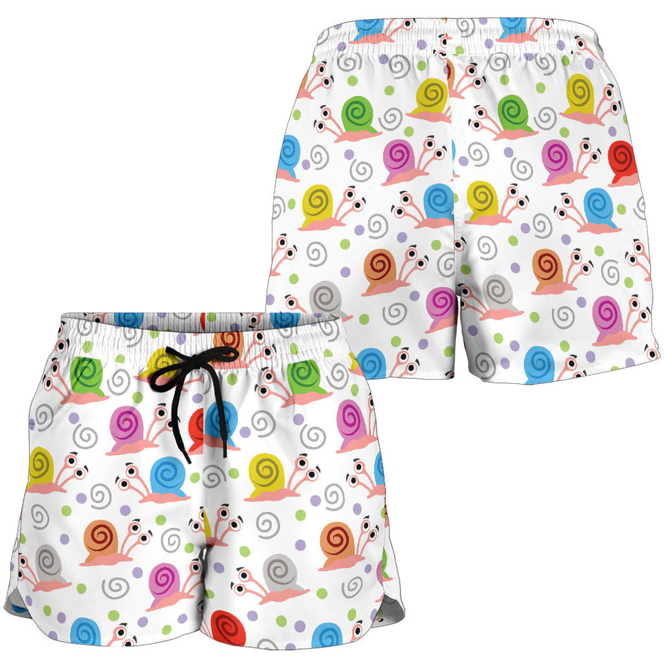 Snail Pattern Print Design 05 Women Shorts