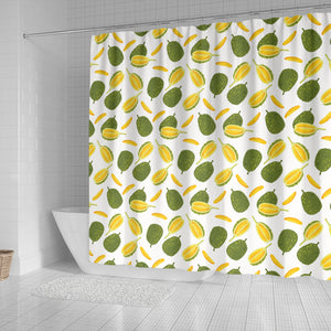 Durian Pattern Background Shower Curtain Fulfilled In US