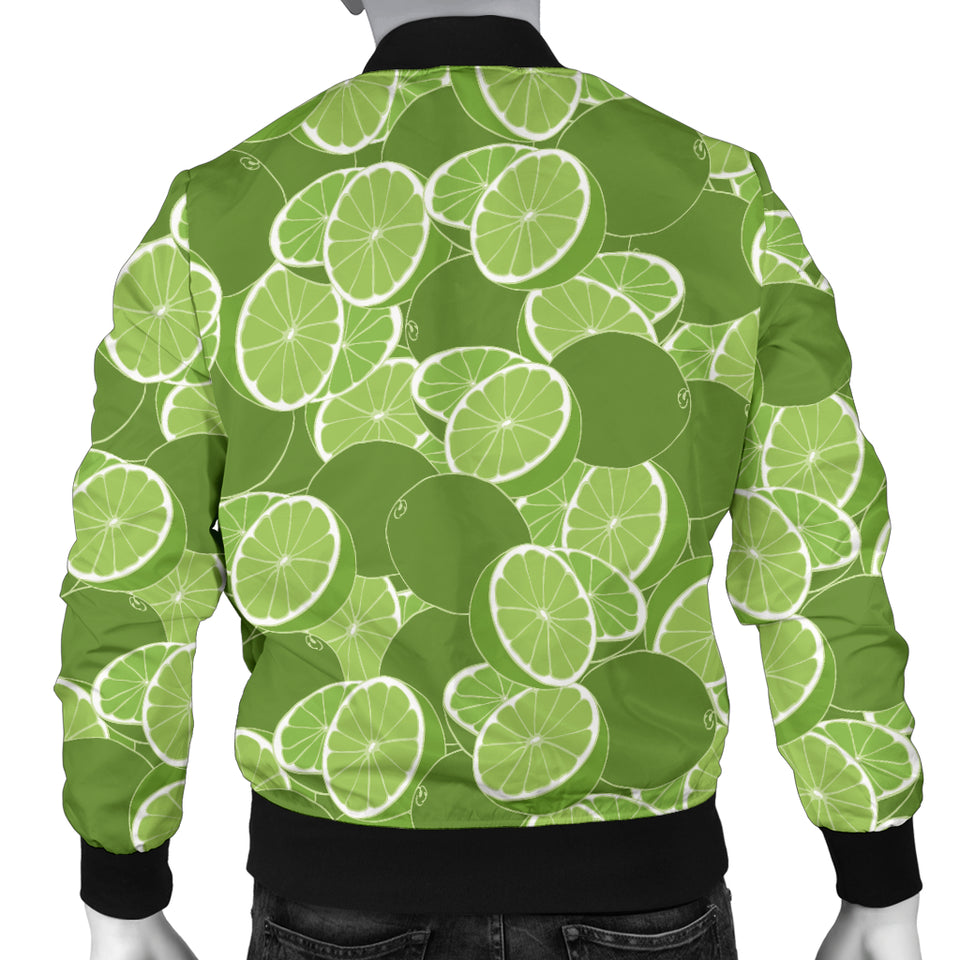 Lime Pattern Background Men Bomber Jacket