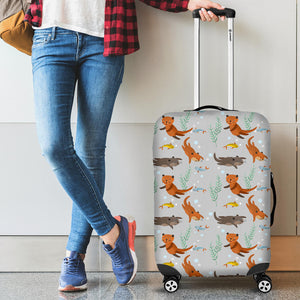 Swimming Fish Otter Pattern Luggage Covers