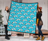 Seagull Pattern Print Design 02 Premium Quilt