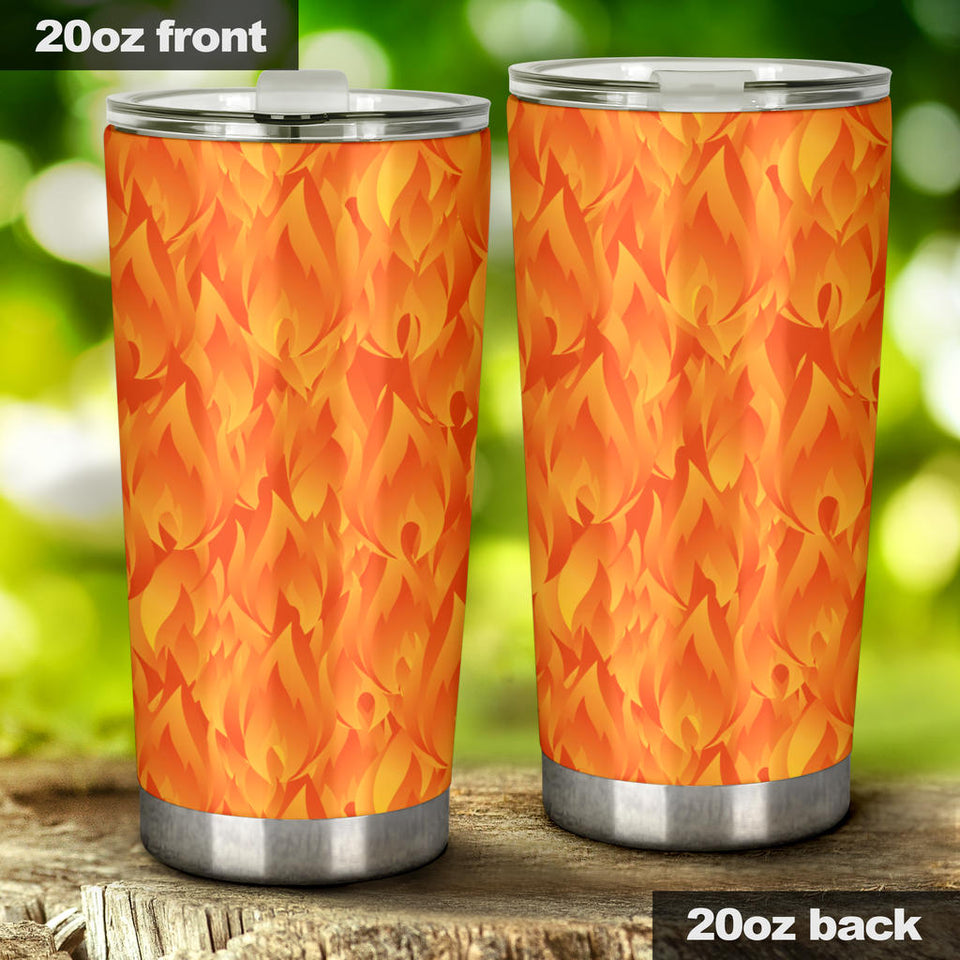 Red Flame Fire Pattern Tumbler