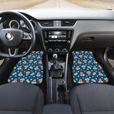 Popcorn Pattern Print Design 03 Front and Back Car Mats