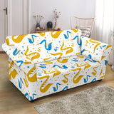 Saxophone Pattern Loveseat Couch Slipcover