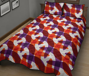 Boomerang Pattern Background Quilt Bed Set