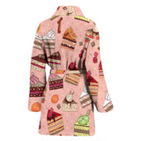 Cake Pattern Pokka dot Background Women Bathrobe