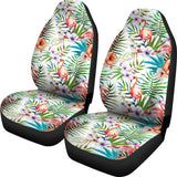 Flamingo Flower Leaves Pattern Universal Fit Car Seat Covers