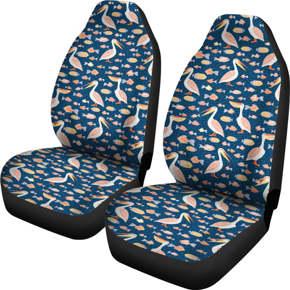 Pelican Pattern Print Design 01 Universal Fit Car Seat Covers