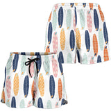 Surfboard Pattern Print Design 04 Women Shorts