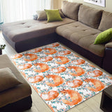 Fox Water Color Pattern Area Rug