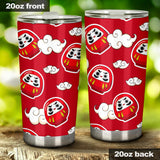 Red Daruma Cloud Pattern Tumbler