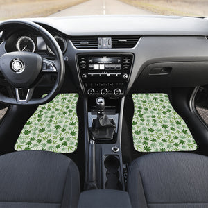 Canabis Marijuana Weed Pattern Print Design 02 Front Car Mats